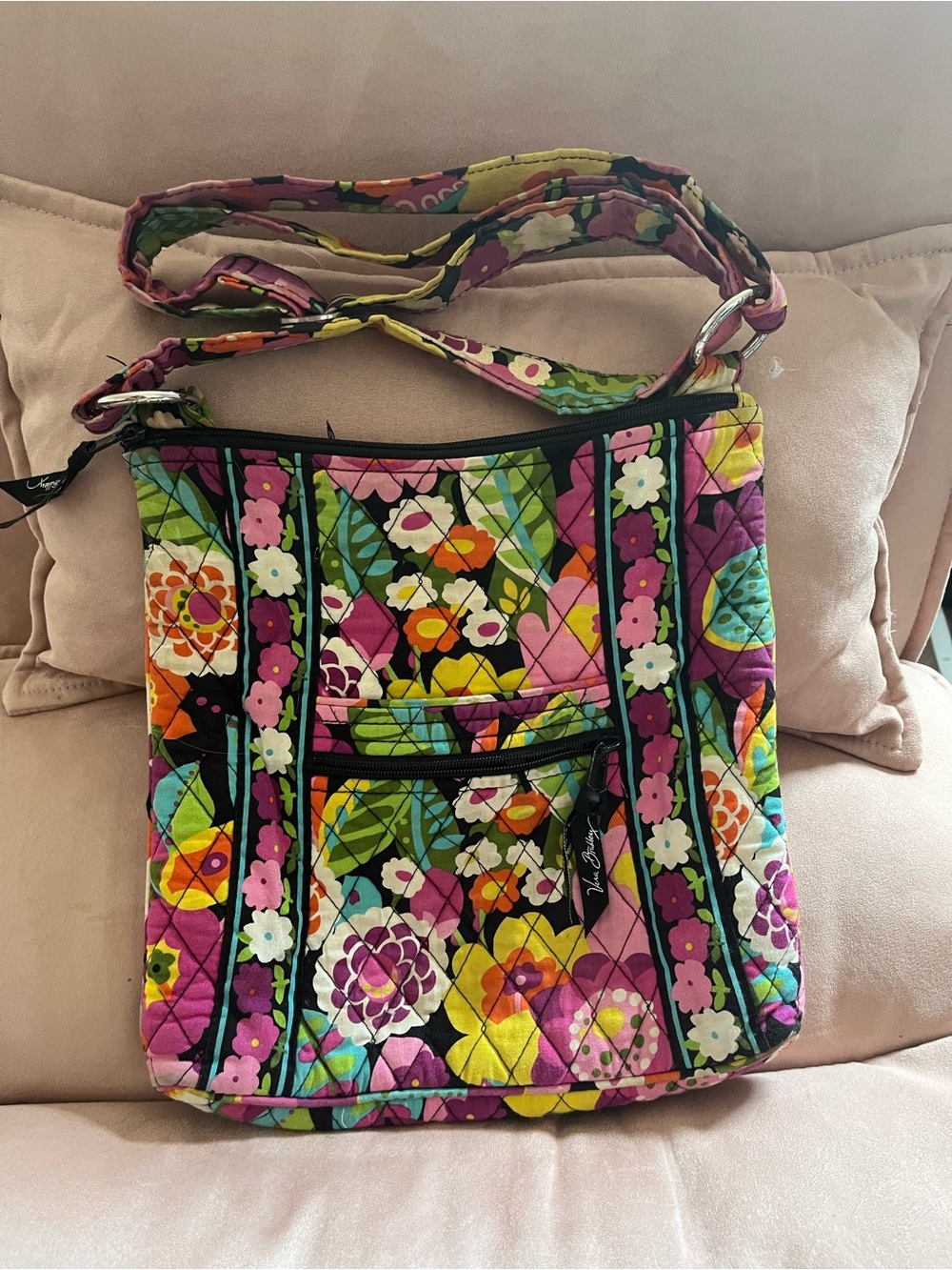 Vera Bradley Quilted Crossbody Bag in Multi Floral Print